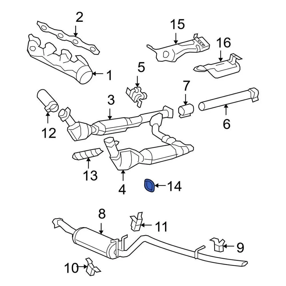 For Ford F-150 2004-2008 Ford W712478S300 Catalytic Converter Heat Shield Clamp - Image 2 of 4