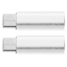 2 PCS Earphone Converter Type to 3.5mm USB Headphone Jack Adapter
