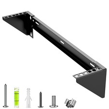 2U Vertical Wall Mount Rack - 19" Steel Wall  Under-Desk Bracket for Server,...