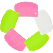 5 Pack Dough Scraper, 5.3 x 3.6 Inch Plastic Bench Scraper, Bowl Spatu