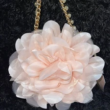 Jewel Badgley Mischka 3D Floral Jeweled Chain Evening Bag In Pink