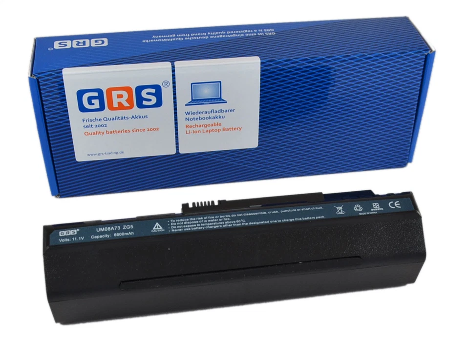 GRS Akku für UM08A31, Acer Aspire one A110-1295, 6600 mAh