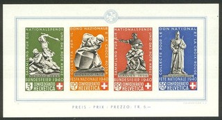 SWITZERLAND #B105 Mint NH 1940 National Fete Day S/S ($325)