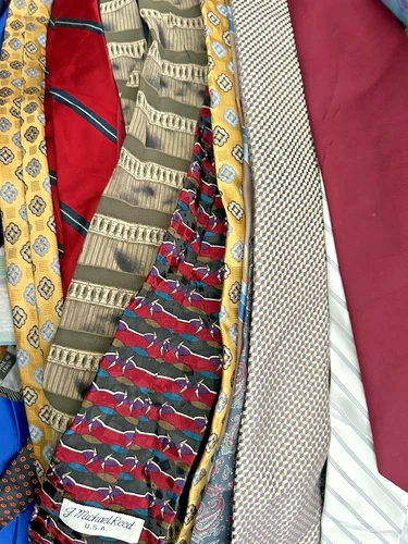 50 PC Mens Neckties Lot Bulk Wholesale Quilt Craft Only Repurpose DIY Tie Lots image 2