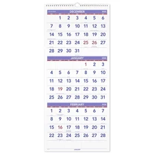 AT-A-GLANCE 2026 Wall Calendar, 12" x 27", Large, Vertical, 3-Month Reference (P