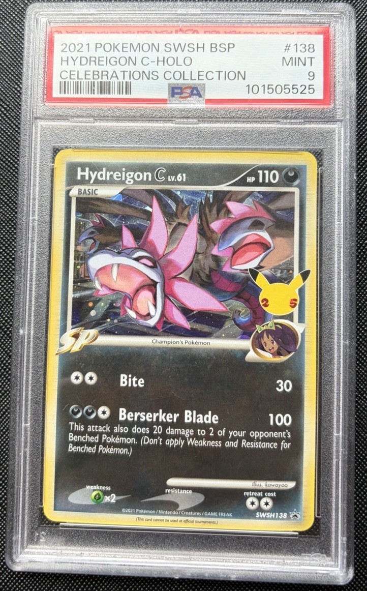 Hydreigon C SWSH138 Pokemon Celebrations  Promo Holo 2021 BSP - PSA 9 