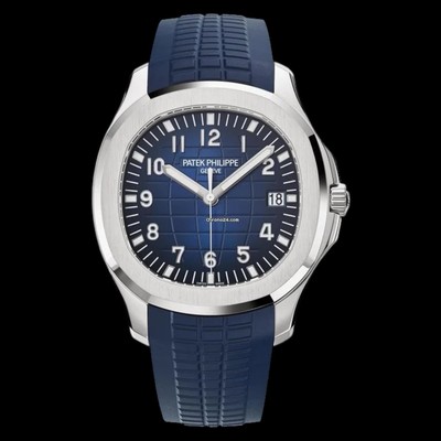 MINT Patek Philippe Aquanaut White Gold Blue Dial 5168G-001 Complete Set