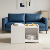 Couchtisch Weiß 50,5 X 50 X 33 Cm Holzwerkstoff