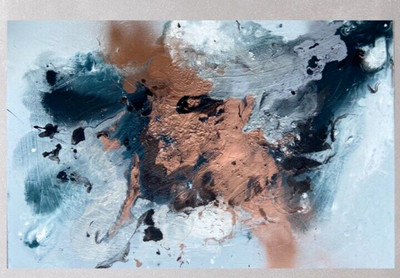 GROSSES ZEITGENÖSSISCHES MODERNES ABSTRAKTES GEMÄLDE auf 107 x 70 cm Leinwand Dianeplantart.