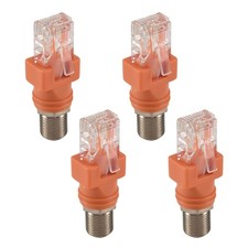 Coaxial to Ethernet Adapter, 4 Pack Coax F Female to RJ45 Male Converter7815