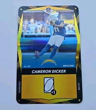 Cameron Dicker 2024 UNO Elite NFL Yellow Foil SP Chargers