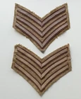 Genuine Matching Pair of WW2 Era British Army Sergeants Rank Stripes / Chevrons