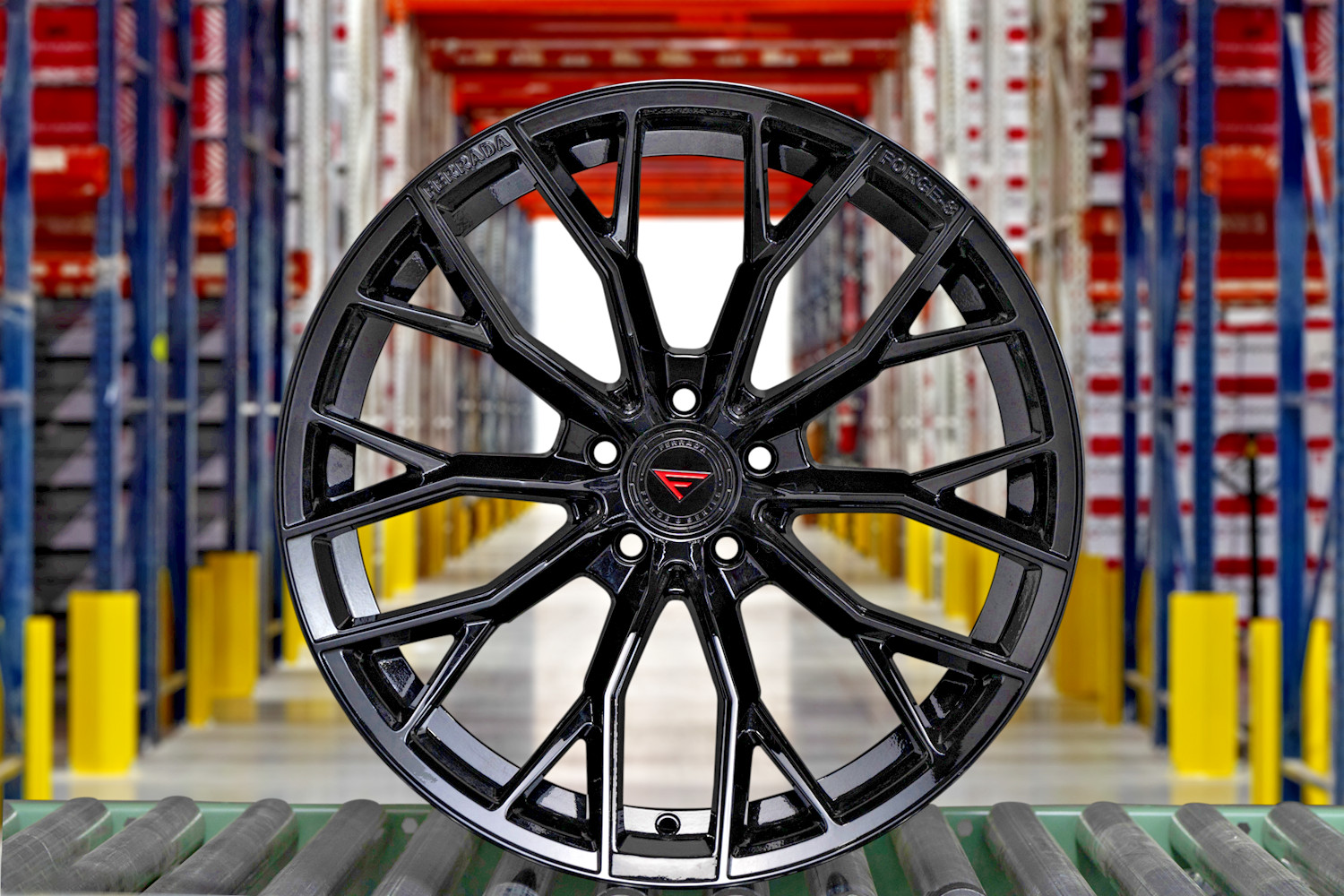 20” FERRADA FR9 OBSIDIAN BLACK WHEELS FOR LAMBORGHINI HURACAN 20X9 & 11