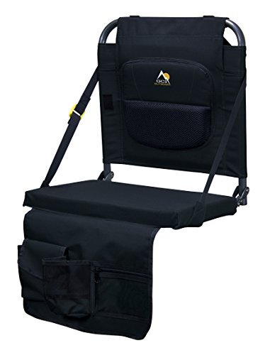 Поясничное сиденье для стадиона GCI Outdoor BleacherBack с мягкой спинкой 10610 - Черный