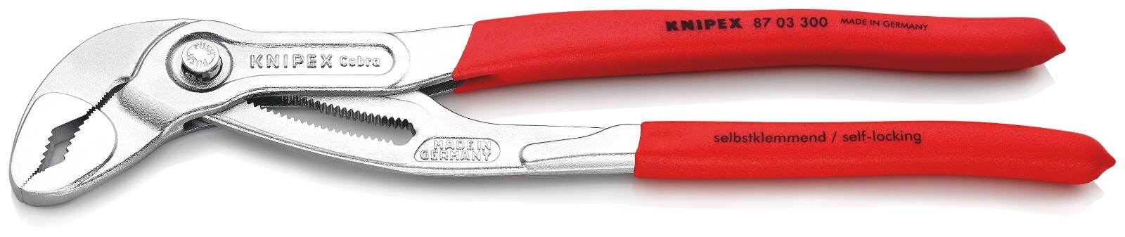 Knipex 87 03 300 Cobra® Hightech Waterpump Pliers Chrome Plated 300mm