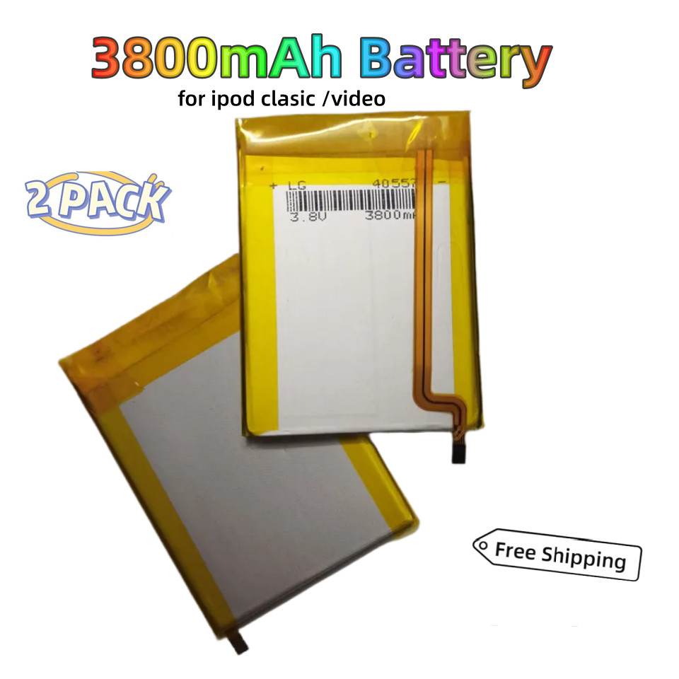 2pcs 3800mAh Battery Upgrade replacement for iPod Classic 6 