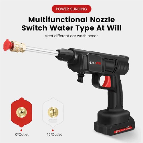 2 Battery Cordless Water Spray Gun Portable High Pressure Car Washer Cleaner - Picture 5 of 14