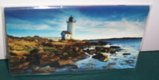 2025 2026 LIGHTHOUSE Daytime rocks bridge 3 1/2"x6 Monthly calendar vinyl cover