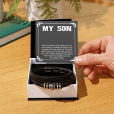To My Son Bracelet, From Dad To Son, Birthday Gifts For Son Necklace