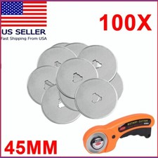 100X 45mm Blade  Rotary Cutter Sewing Quilters Fabric Leather Cutting Tool Set
