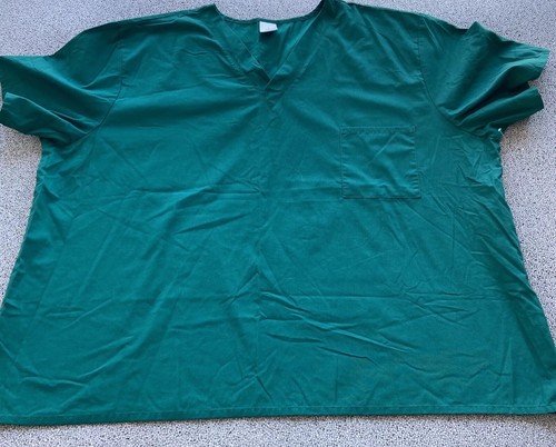 Hunter Green Scrub Set Men’s Size 3X Cotton Poly Blend New Unworn Cotton Poly - Picture 4 of 17