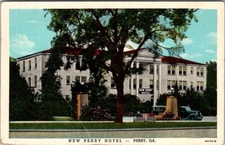 Vintage Postcard NEW PERRY HOTEL PERRY, GA JS3