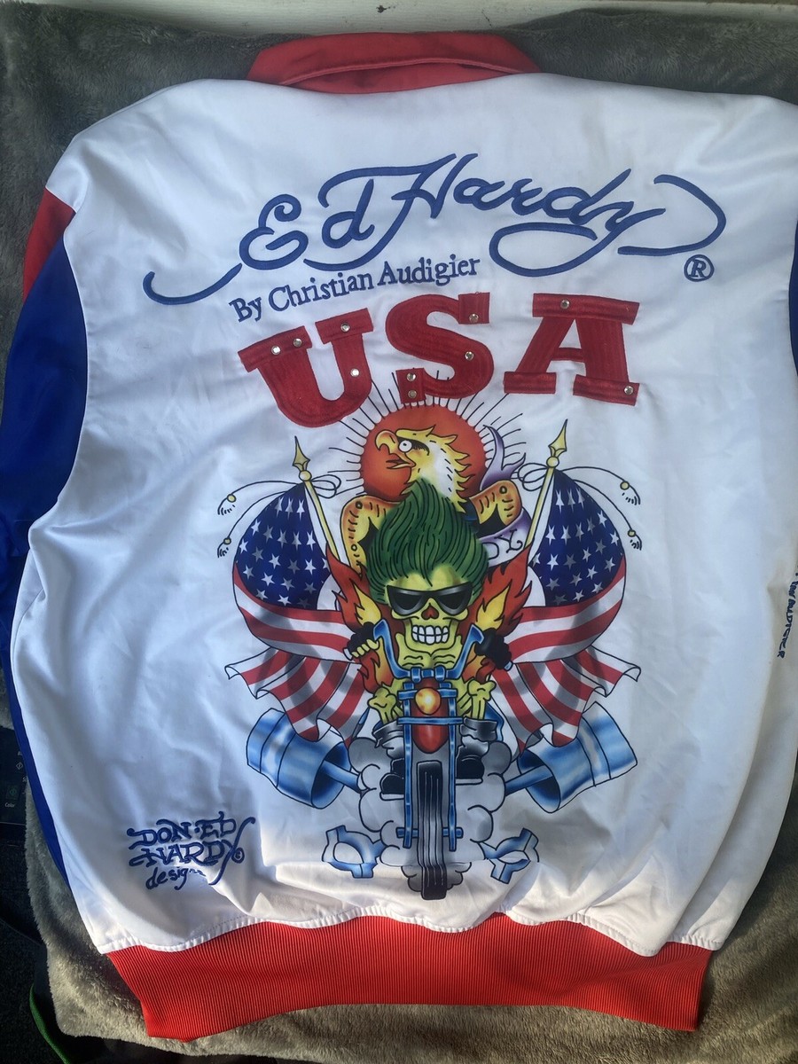 Ed Hardy by Christian Audigier Track Jacket Men Full Zip