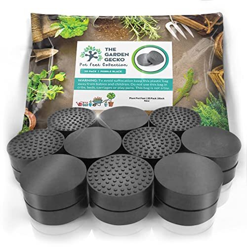 The Garden Gecko Invisible Pot feet for outdoor plant pots and flowers solid 