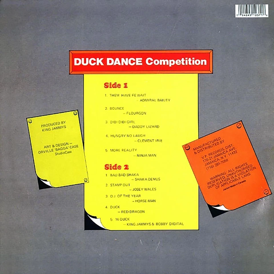 Various - Duck Dance Competition [1988 Compilation] [New Vinyl Record LP] - Image 2 of 2