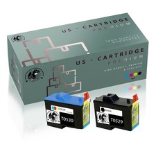 Cartucho de tinta 2PK T0529 T0530 color negro remanufactura Dell todo en uno 720 A920