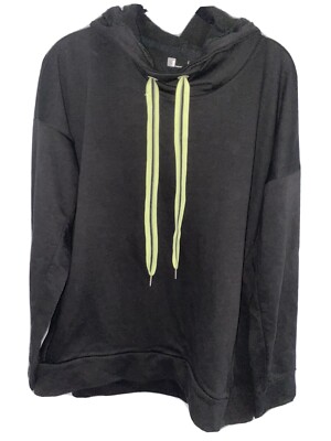 Xersion size Large Women’s Jet Black Pullover Sweatshirt Hoodie NWT