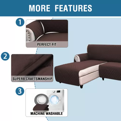 Eck Schlafsofa Bezug Wende Schnitt Chaiselongue Wasserdicht Schutz L Form - Bild 30 von 134