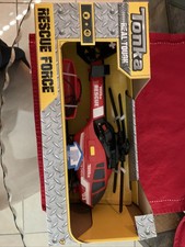 tonka rescue force fire rescue helicopter red and white