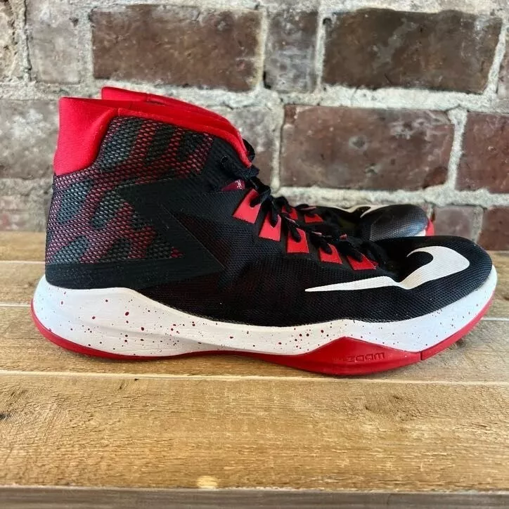 Nike Men s Zoom Devosion 844592 005 Basketball Shoes Sneakers Black Red Size 11