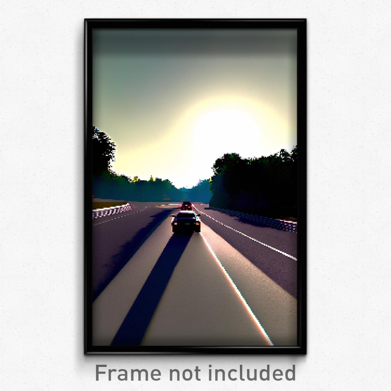 Pixel Art Poster - Familiar Pass (8 Bit Psychedelic Trippy Video Game Print)