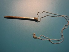 Silver Mechanical Pencil Made in Japan; Pendant chain made in USA