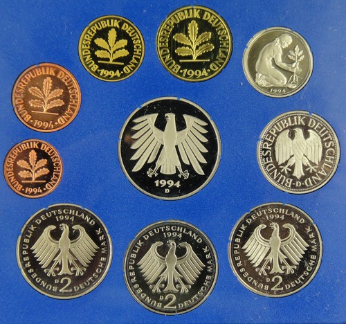 Germany Coins Proof Set of 10 Pieces 1994 D Edition UNC - Picture 4 of 4