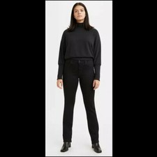 Women's Levi's 314 Shaping Straight Black Denim Jeans Size 34