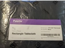 Black Rectangle Table Cloth Palette by:Gee di Moda 70x120 Polyester Solid