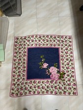 Vintage Baar  Beard Hand Rolled Pure Silk Scarf 34 X 34 Japan Roses