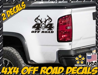4x4 Offroad Decal Set MATTE BLACK Chevy Silverado Colorado GMC Deer Hunting
