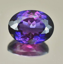 Flawless Natural Purple-Blue Tanzanite 28.80 Ct Oval IF Certified Loose Gemstone