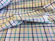 BLUE,YELLOW,RED & WHITE PLAID-COTTON-60 INCH WIDE-- 1 3/8 YARDS