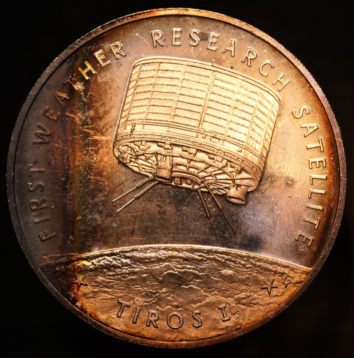 1960 Tiros I 1st Weather Satellite Franklin Mint 925 Sterling
