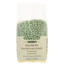 Hard Wax Beans for Face, Underarms, Bikini Hair Remover 17.6 oz (Green Tea)