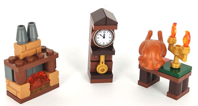 LEGO City Kamin, Standuhr und Tisch mit Kerze und Truthahn, Weihnachten 60381