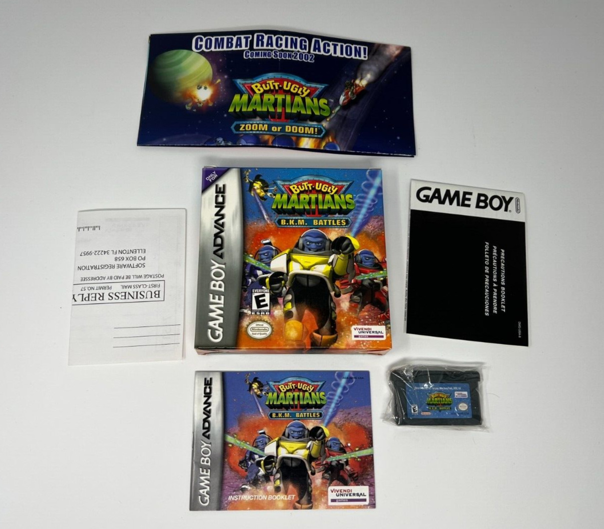 Butt-Ugly Martians B.K.M. Battles Nintendo Game Boy Advance 2002 COMPLETE BOX