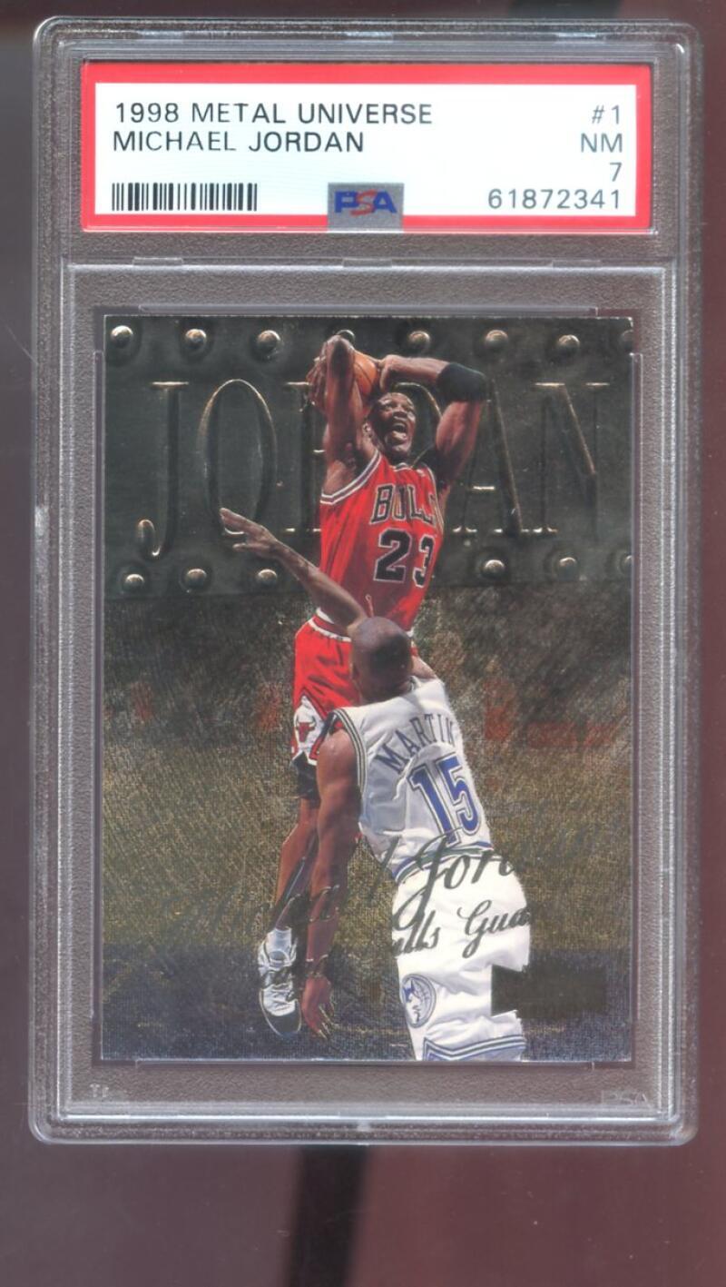 1998-99 Skybox Metal Universe #1 Michael Jordan PSA 7 Graded Card NBA 98-99 1999