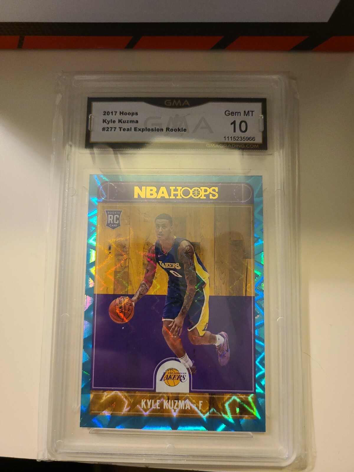 2017 Hoops Kyle Kuzma Rookie Teal Explosion