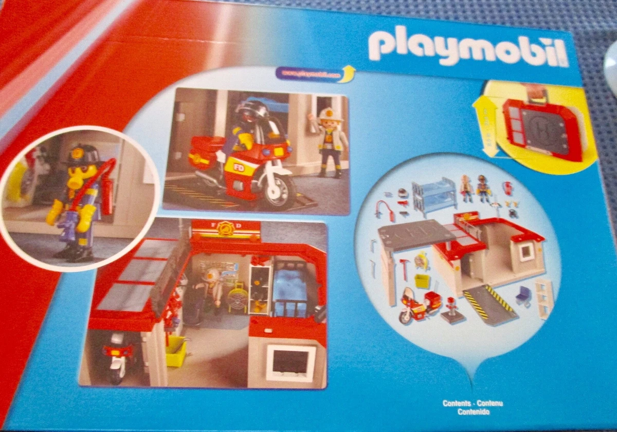 PLAYMOBIL CITY ACTION - CASERNE DE POMPIERS TRANSPORTABLE #5663